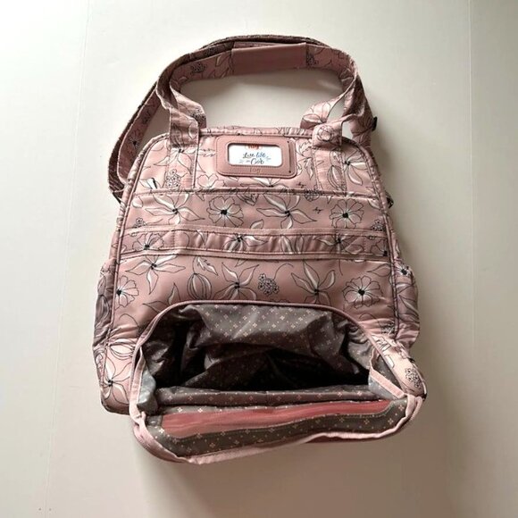 Lug Puddle Jumper LE Convertible Tote Bag Sketch Floral Blush Work/Gym/Travel - Picture 12 of 15